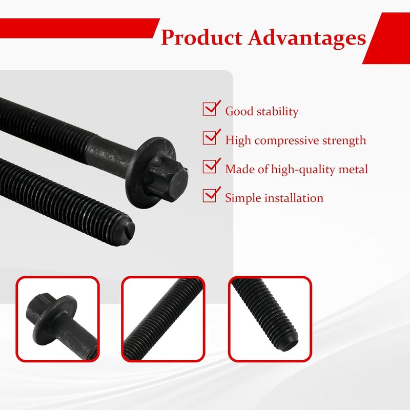 BIGREAT Engine Cylinder Head Bolt Set Compatible with 2011-2016 Buick Chevrolet Cruze Sonic Trax Volt 1.4L Replaces# ES72474 - Image 4